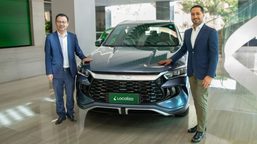 BYD vende 10 mil veículos para a Localiza