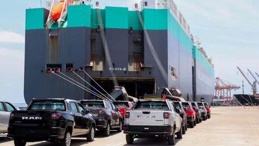 Exportações de veículos do Brasil caem quase 30% no início de 2026