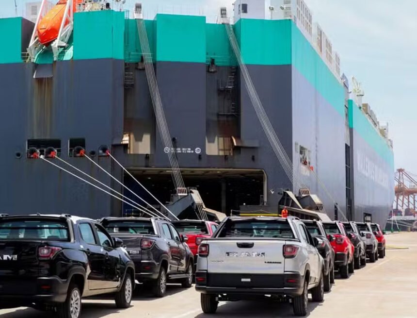 Exportações de veículos do Brasil caem quase 30% no início de 2026