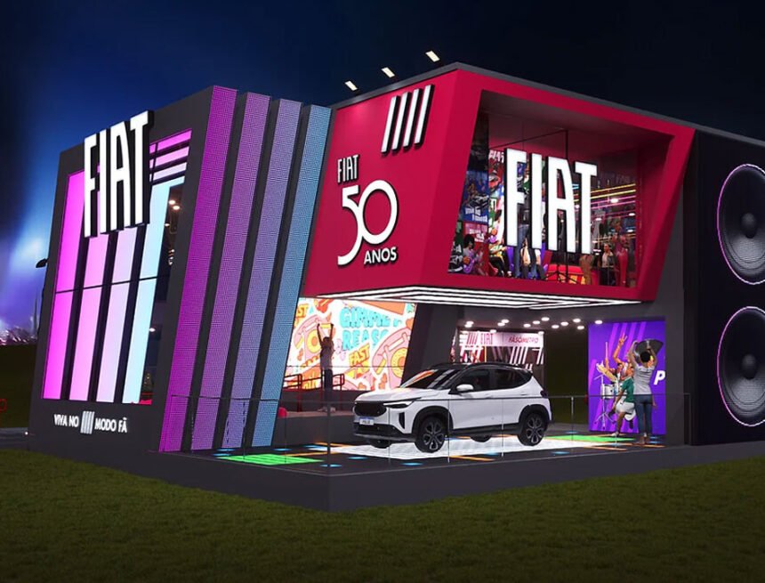 Fiat cria experiência imersiva no Lollapalooza 2026 com jogos e carona no festival
