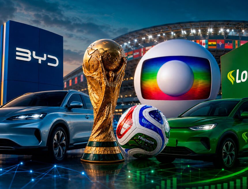 BYD e Localiza usam a Copa da Grupo Globo para ganhar força no mercado automotivo