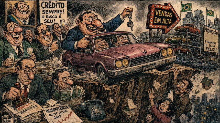 O país onde a inadimplência sobe e os bancos seguem financiando carros